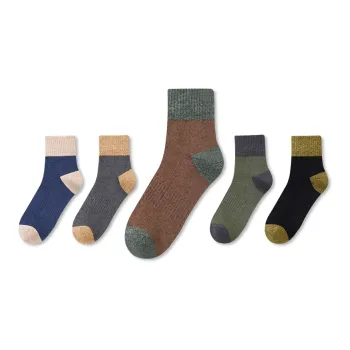 LUOLIAN Mid Calf Socks Unisex 5 Pack