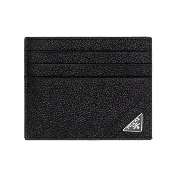 PRADA Calfskin Wallet Men's Black