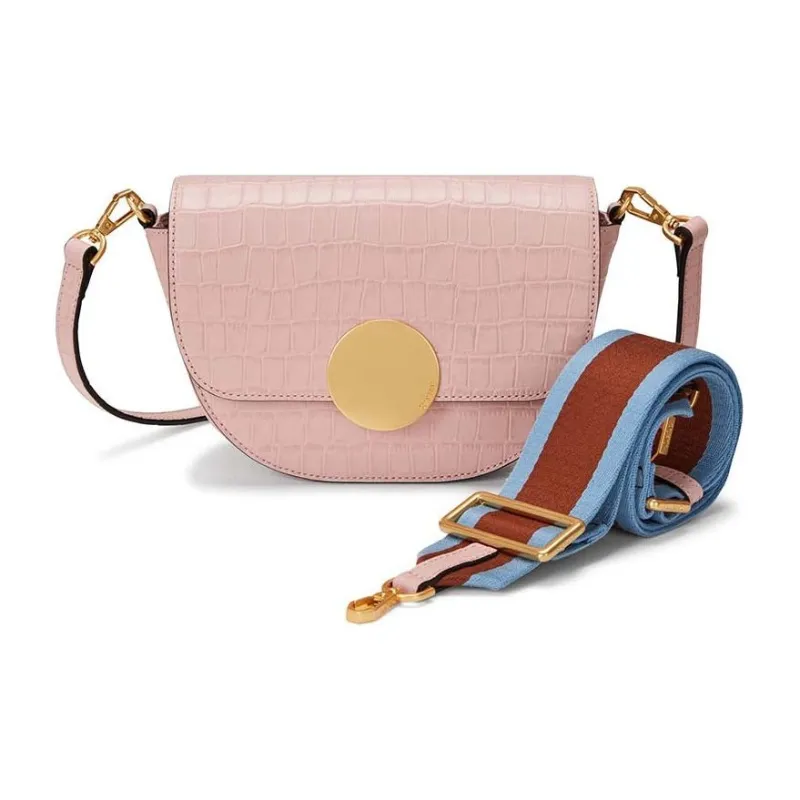 ORYANY Leather Saddle Bag Shoulder Bag Crossbody Bag Women's Vintage Pink-3