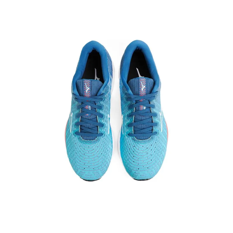 Mizuno Wave Rider 26 4E Wide 'Maui Blue Fiery Coral'-3
