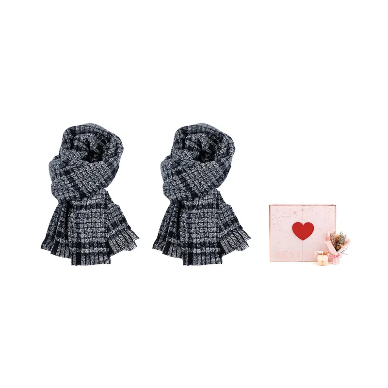 MUSTKOO Knit Scarves Unisex-2