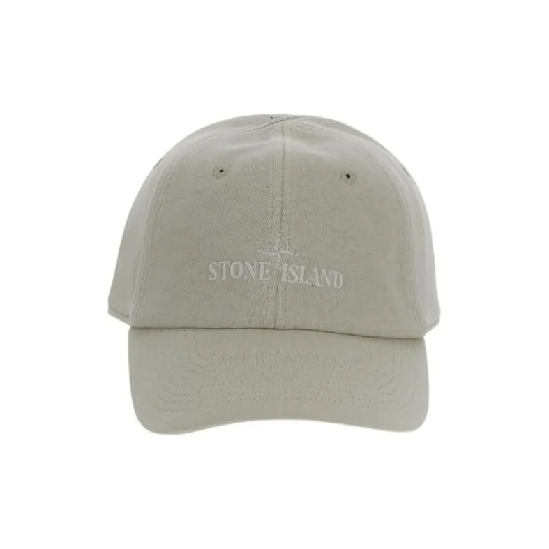 STONE ISLAND Cotton Baseball Caps Men's Gray Green-1