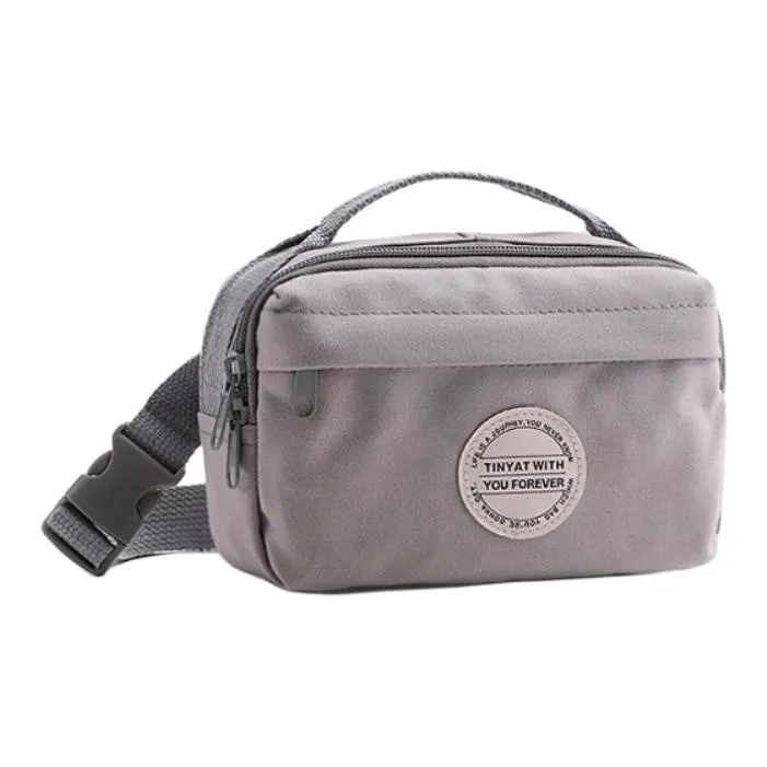 TINYAT Polyester Handbag Small Size Unisex Black/Gray-2