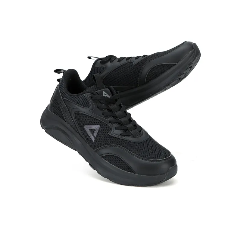 PEAK Cushioning Lightweight Rebound Low Top Running Shoes Men's All Black-3