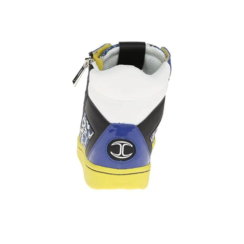 Just Cavalli High-Top Skateboard Shoes Men's Blue-2