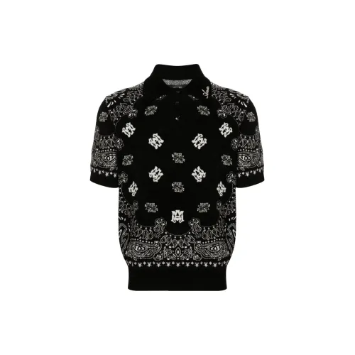 AMIRI Logo-bandana Jacquard Polo Shirt