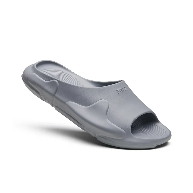 EQLZ EQUALIZER Oasis Quiet Abrasion Resistant Slide Slippers Unisex Phantom Gray-1
