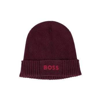 HUGO BOSS Cotton Wool Beanies Men's Red