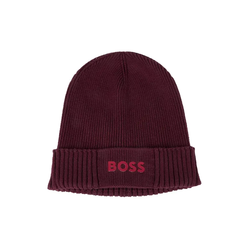 HUGO BOSS Cotton Wool Beanies Men's Red-0
