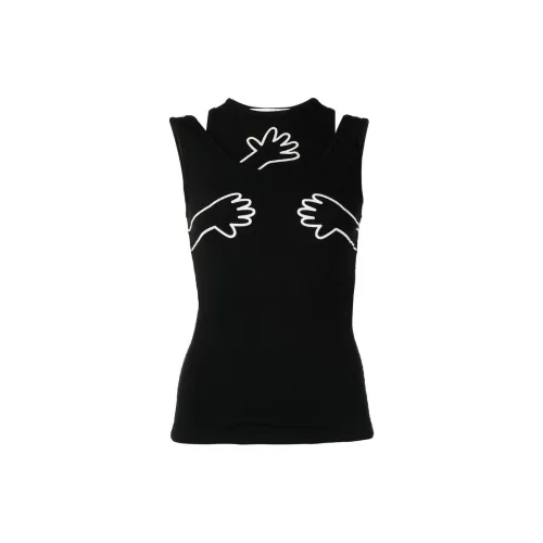 NATASHA ZINKO Graphic-print Cut-out Tank