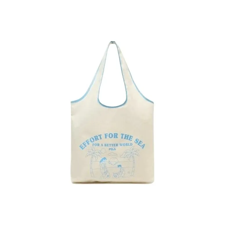 FILA Polyester One Shoulder Handbag Unisex Cream-0