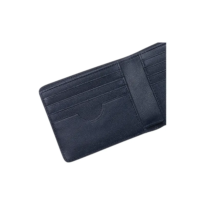 AMIPARIS De Coeur Calfskin Wallet Men's Marine Blue-7