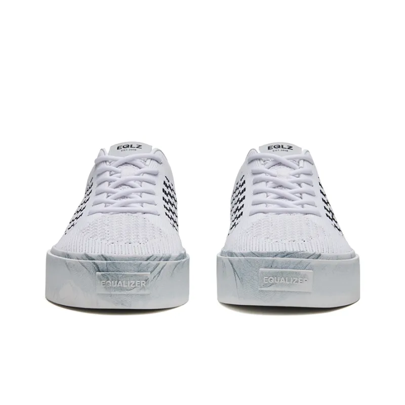 EQLZ EQUALIZER Fault GhostKnit Low Top Skateboard Shoes Unisex Spotted White Checkerboard-4