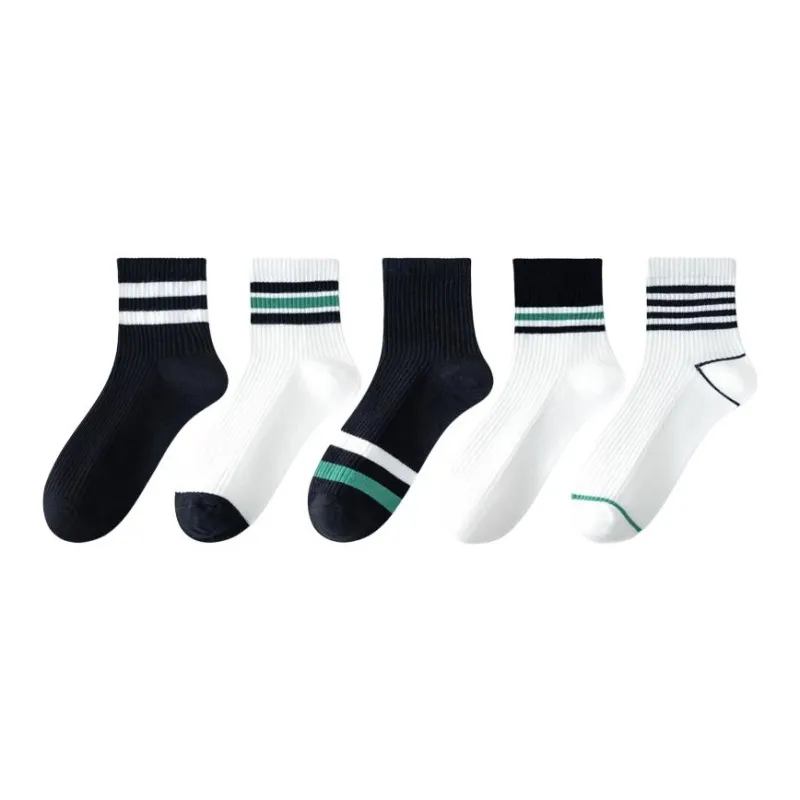 MIIOW Mid Calf Socks Men's 5 Pack-5