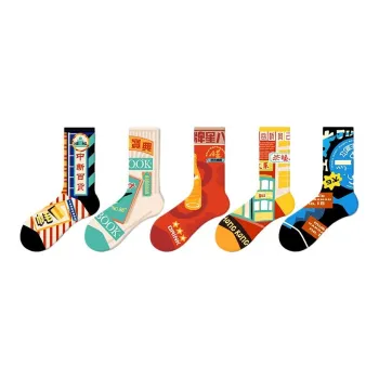Youle Box Mid-Calf Socks Unisex 5 Pack