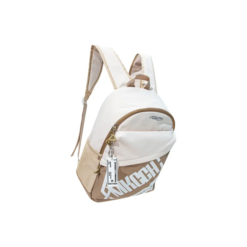 GF Nylon Backpack Large Size Unisex Black/White-17