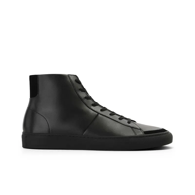 PANE Bamboo Path SB High Top Collection ASPHALT Slip Resistant High Top Skateboard Shoes Unisex Black-1