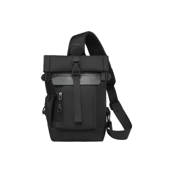 MUYKUY Water Resistant Oxford Crossbody Bag Shoulder Bag Unisex Black