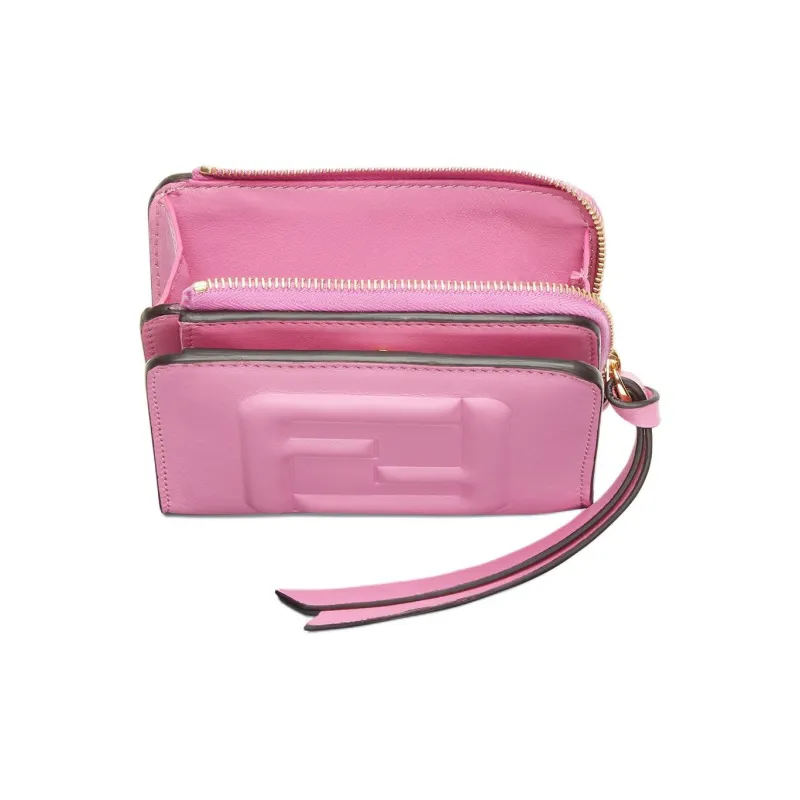 FENDI Leather Wallet Women's Pink-2