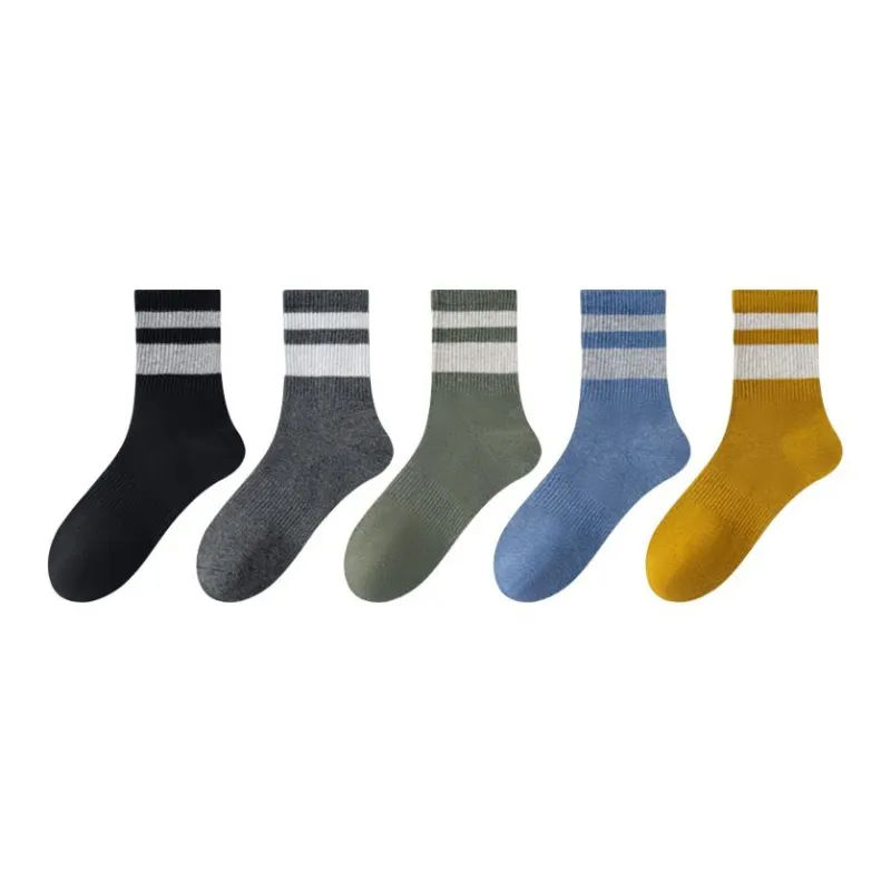 MIIOW Mid Calf Socks Men's 5 Pack-2