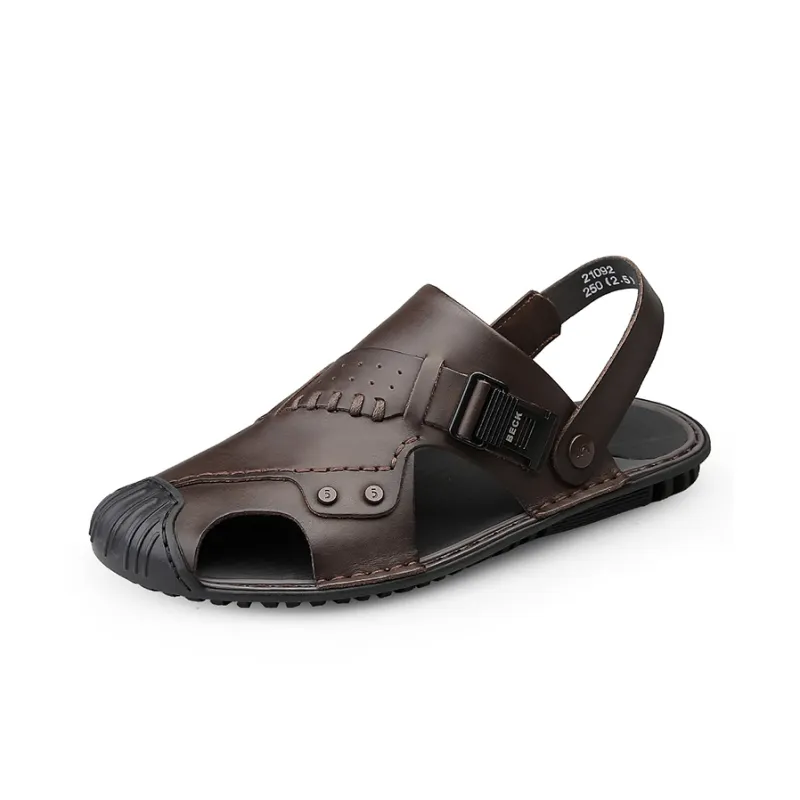 BECK Beach Sandals Men Brown-6