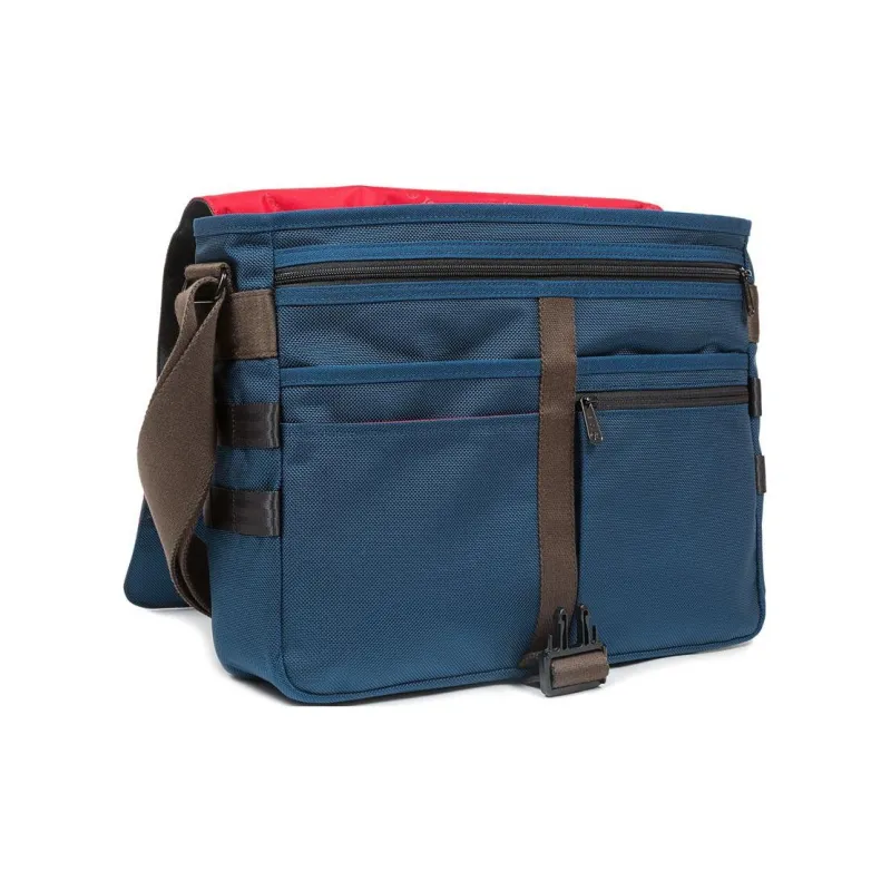 Manhattan Portage Bulletproof Nylon Flap Closure Crossbody Bag Shoulder Bag Medium Size Unisex Marine Blue-3