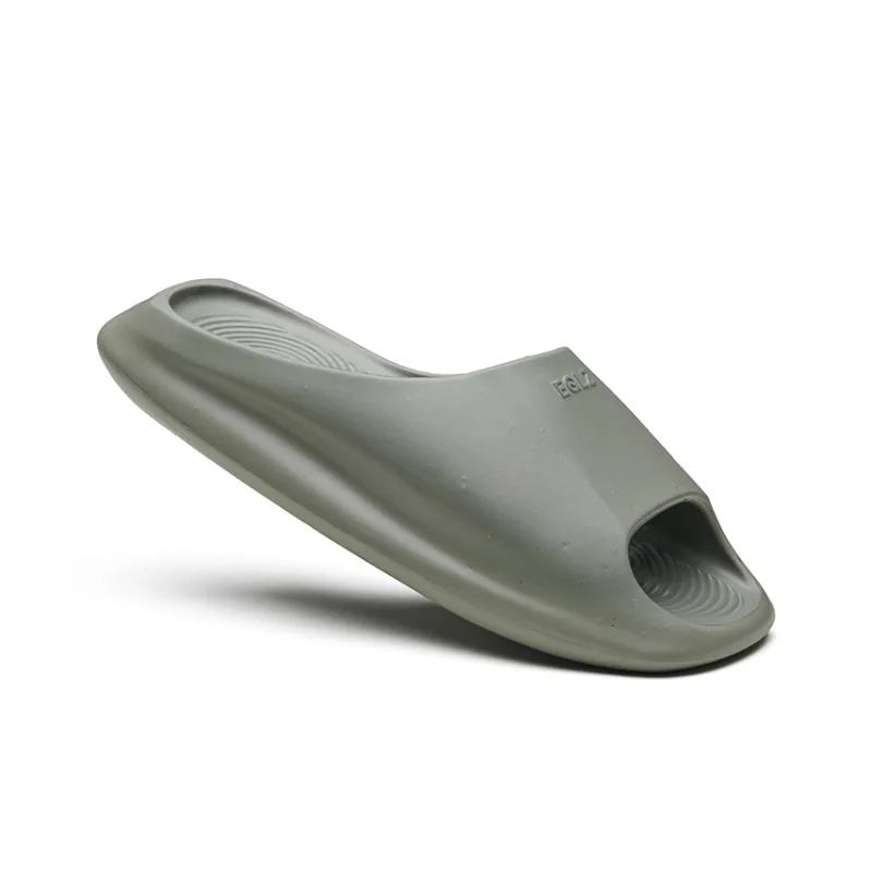 EQLZ EQUALIZER Quiet Abrasion Resistant Slide Slippers Unisex Moss Gray-1
