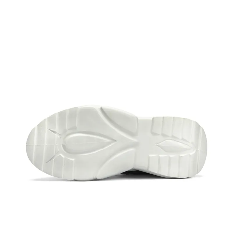BOIGEMES Low Top Chunky Sneakers Men's White-5