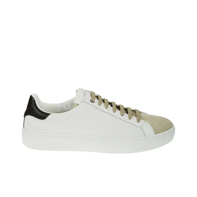 CANALI Low-Top Skateboard Shoes Men's White-1