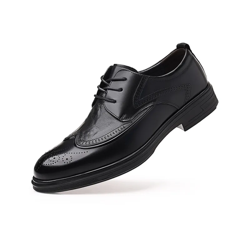 GZZ Dress Shoes Men Low Top Black/Brown-1