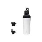 Trendy White 16oz (Sealed Turn Lock Cap+Extendable Lid)