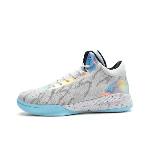 IVERSON Basketball Shoes Unisex Low-Top White Gray Moon