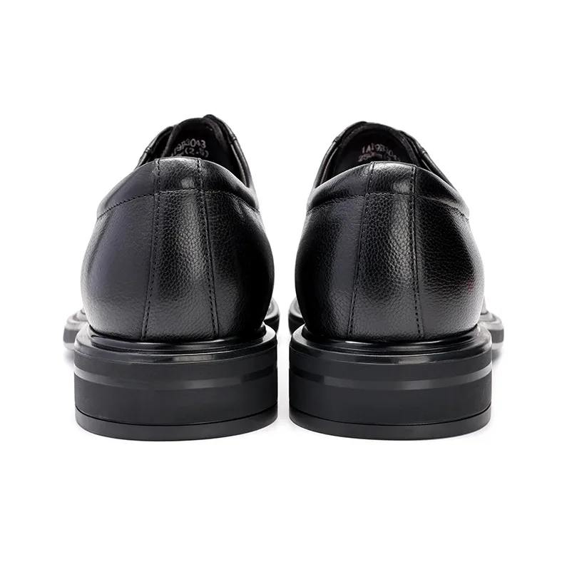 Satchi Business Formal Leather Shoes Men's Black 3.5CM-4
