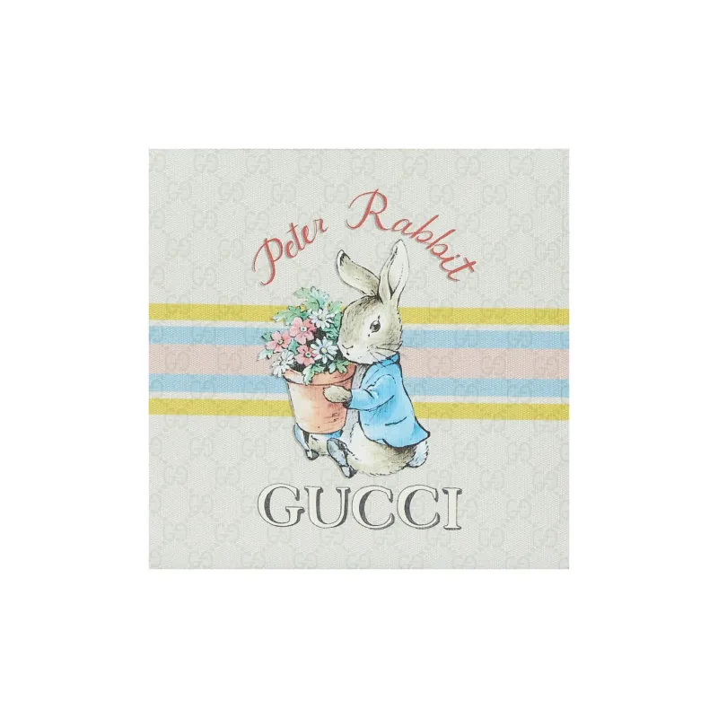 GUCCI Peter Rabbit™ Collaboration GG Supreme Canvas Tote Bag Shopping Bag Shoulder Bag Handbag Kids' Ecru-7