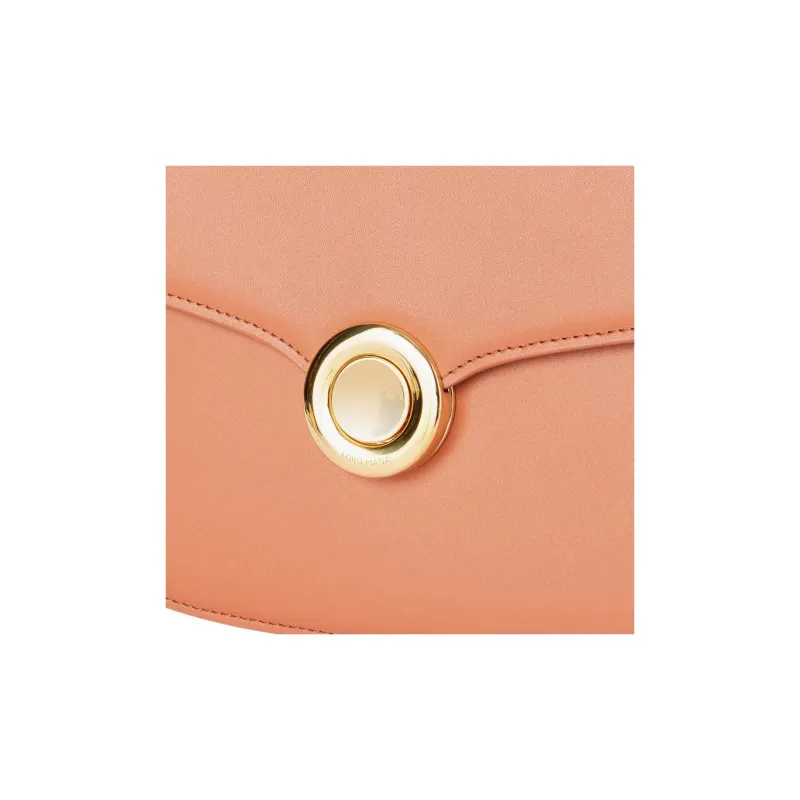Loro Piana Ghiera Calfskin Handbag, Shoulder Bag, Crossbody Bag Orange-3