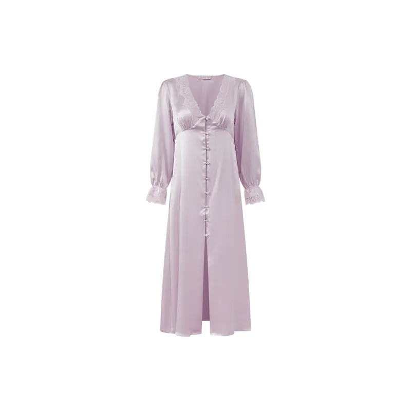 Imperial Palace Sexy Long Sleeved High End Sleepwear Dress Loungewear Women's-2