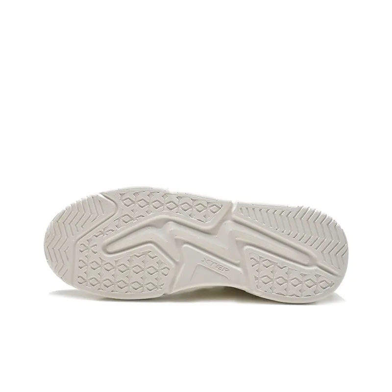 XTEP Casual Shoes Men Low Top Canvas White/Black/Lunar Stone Gray-5
