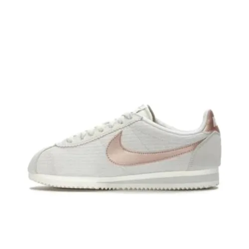 Nike Cortez Skateboard Shoes Women's Low-Top Gray/Gold