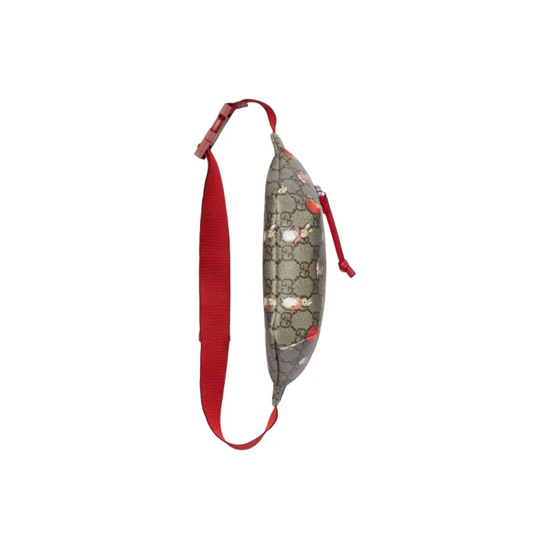GUCCI Peter Rabbit™ Collaboration Canvas With Leather Fanny Pack Kids' Ebony Green & Red-6