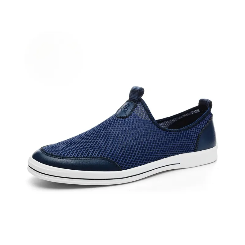 AUSFAMDS Casual Shoes Men Low Top Black/Gray/Blue-9