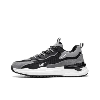 GERTOP Casual Shoes Men Low Top Black/Beige/Beige Blue