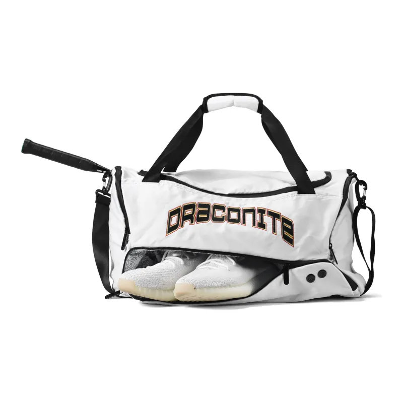 DRACONITE Polyester Handbag Gym Bag Large Size Unisex White-3