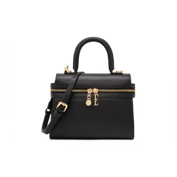 ELLE Leather Crossbody Bag Regular Women's Black/Red/Pink