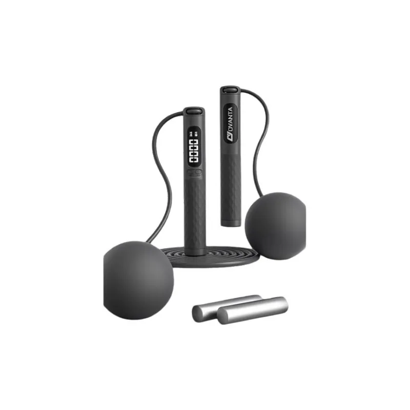Ovanda Fitness Training Smart Counting Jump Ropes Adults Steel Wire Rope With ABS Silicone Handle Approx. 3m-15