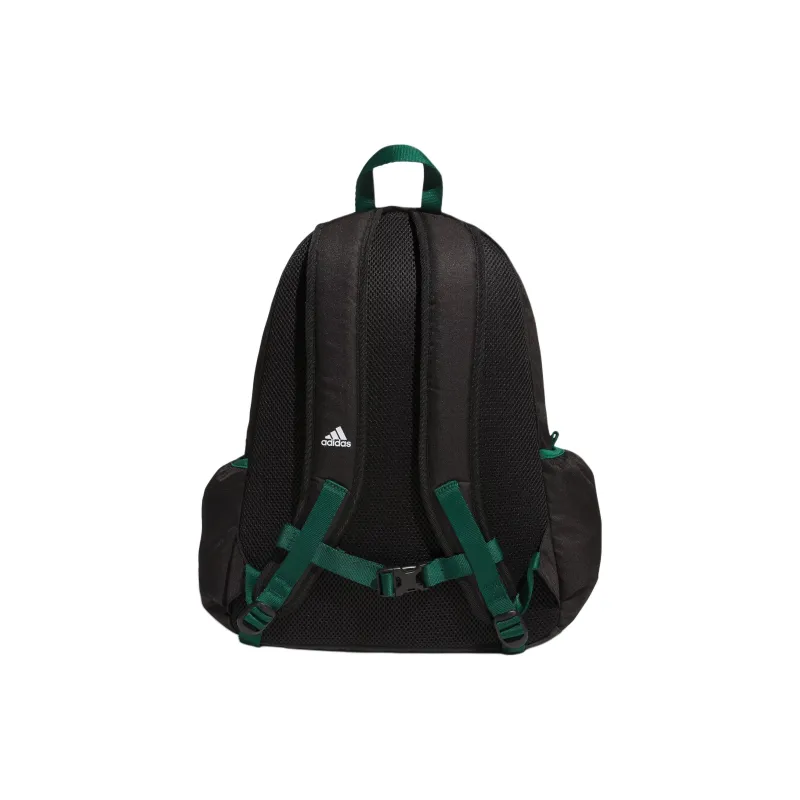 Adidas Polyester Backpack Regular Men's Black & Forest Green-2