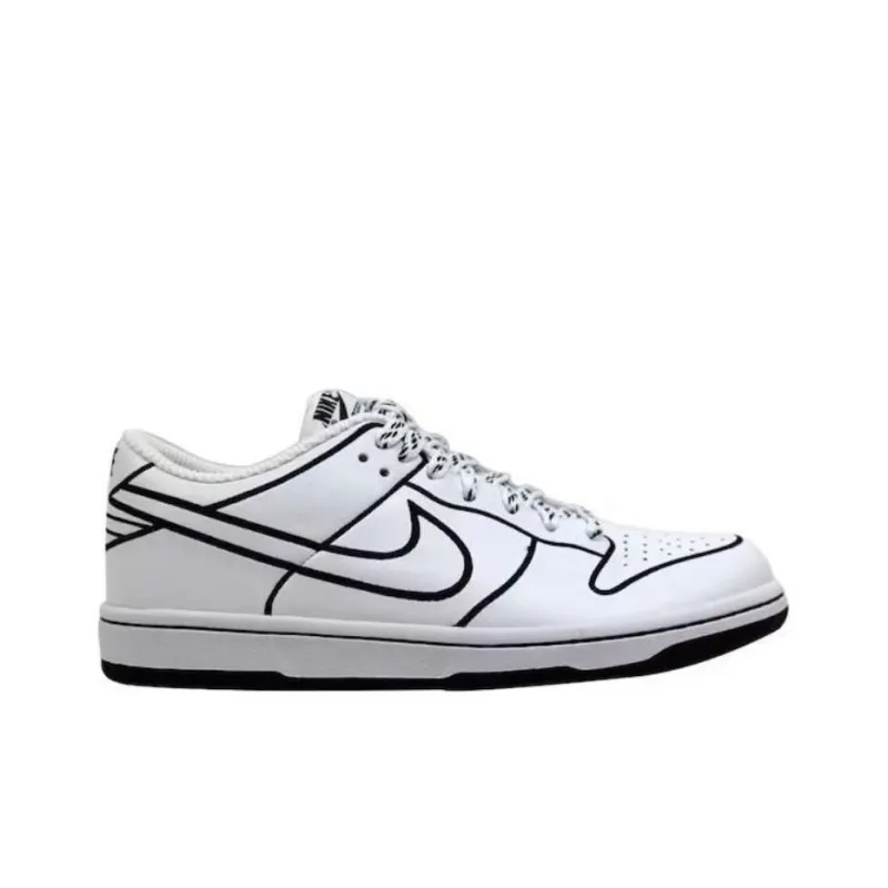 Nike Dunk Low 1 Piece White/White Black Women's-1