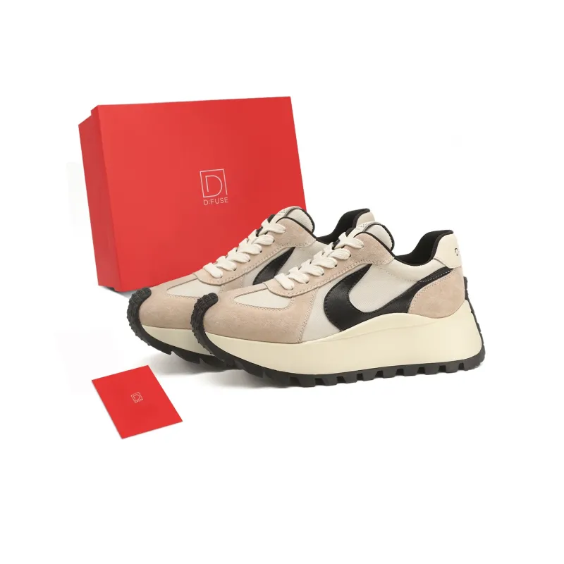 D FUSE SCANDINAVIA Cortez Shoes Lightweight Coverage Low Top Chunky Sneakers Women's Beige-3