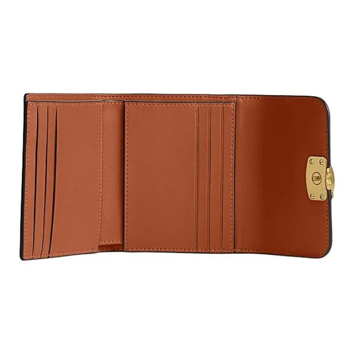 COACH Bandit Cow Leather Wallet Mini Women's Light Yellow Multicolor-2