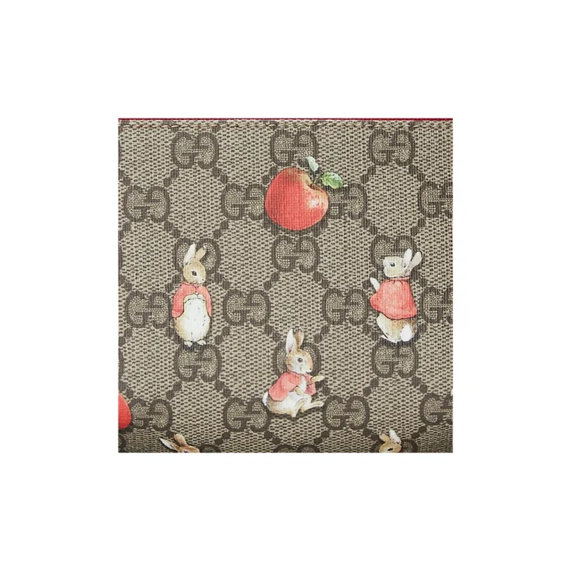 GUCCI Peter Rabbit™ Collaboration Canvas With Leather Fanny Pack Kids' Ebony Green & Red-7