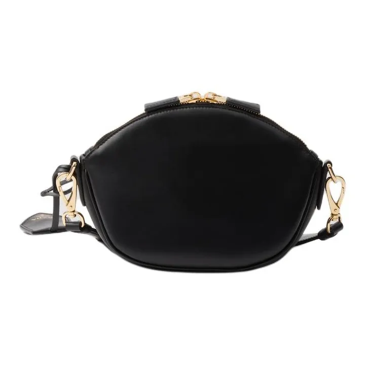 PRADA Leather Crossbody Bag, Shoulder Bag Women's Black-2